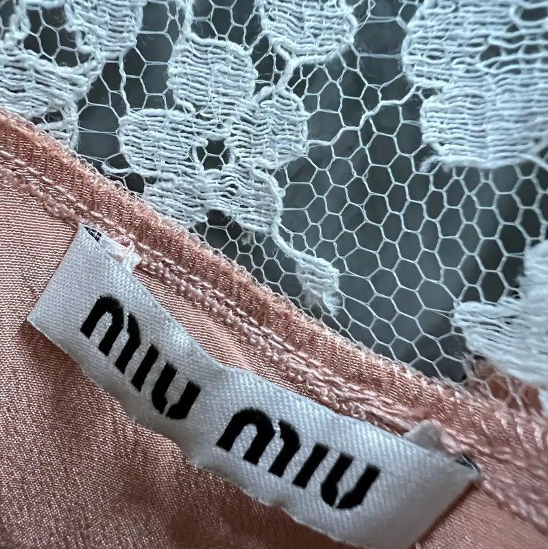 Miu Miu Miu Miu Summer Pink Cotton Short T-Shirt 0089 Size ONE SIZE - 2 Thumbnail