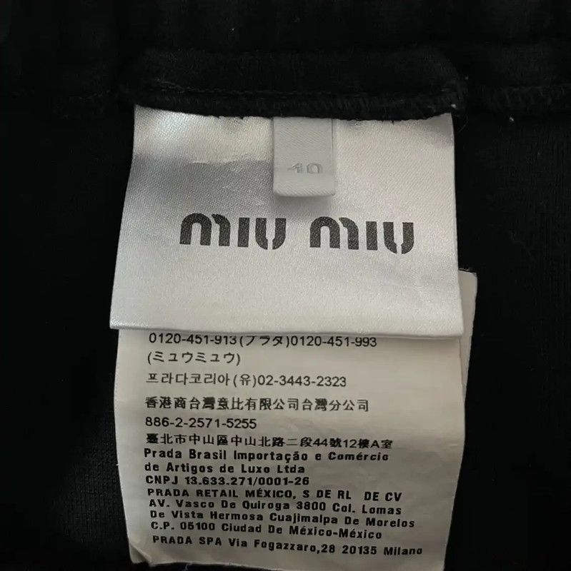 Miu Miu Miu Miu Black Cotton Casual Pants for Women 0089 Size 30" / US 8 / IT 44 - 4 Thumbnail