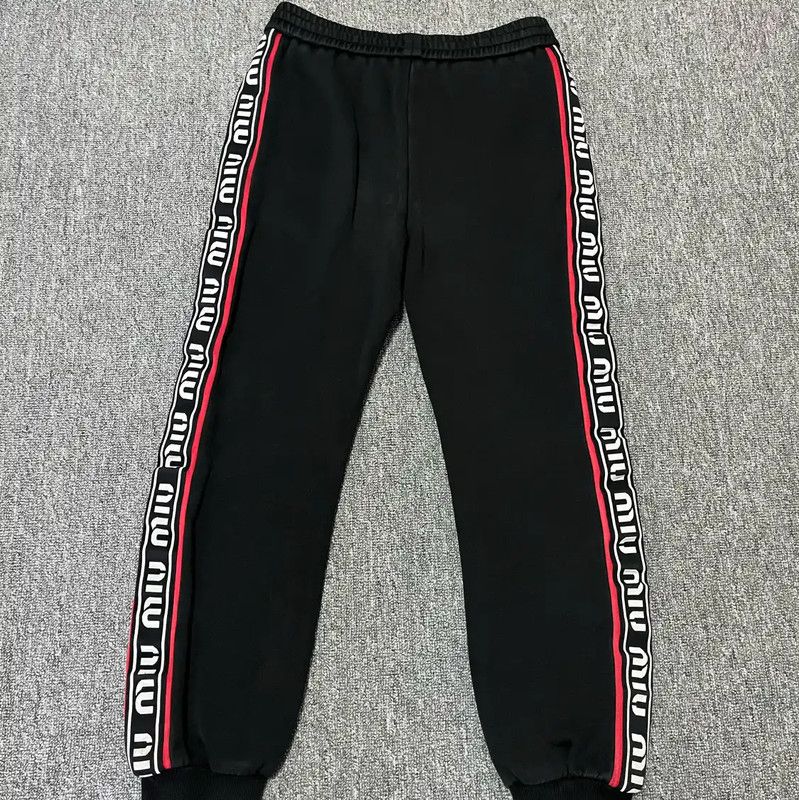 Miu Miu Miu Miu Black Cotton Casual Pants for Women 0089 Size 30" / US 8 / IT 44 - 2 Thumbnail