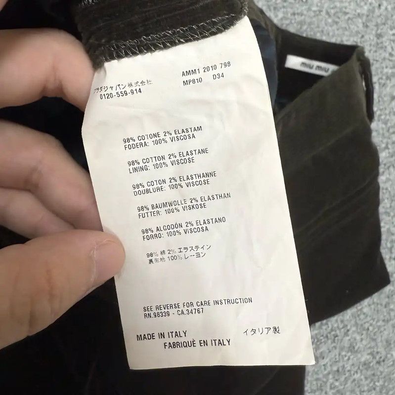 Miu Miu Miu Miu Multi-color Cotton Blend Casual Pants 0089 Size 23" - 4 Thumbnail