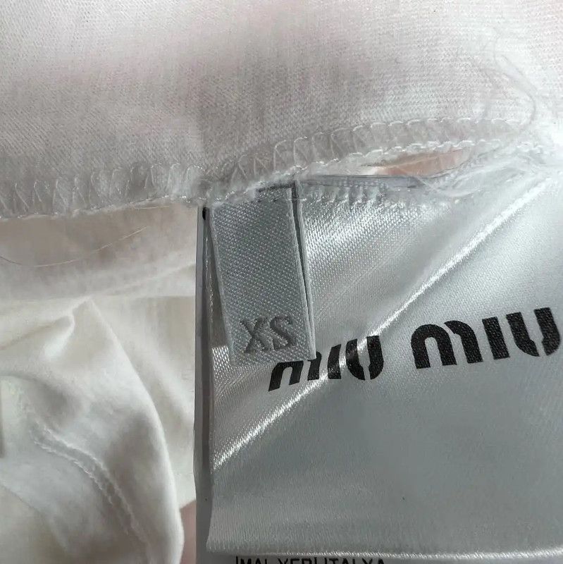 Miu Miu Miu Miu Pink Cotton T-Shirt for Women 0089 Size XS / US 0-2 / IT 36-38 - 4 Thumbnail