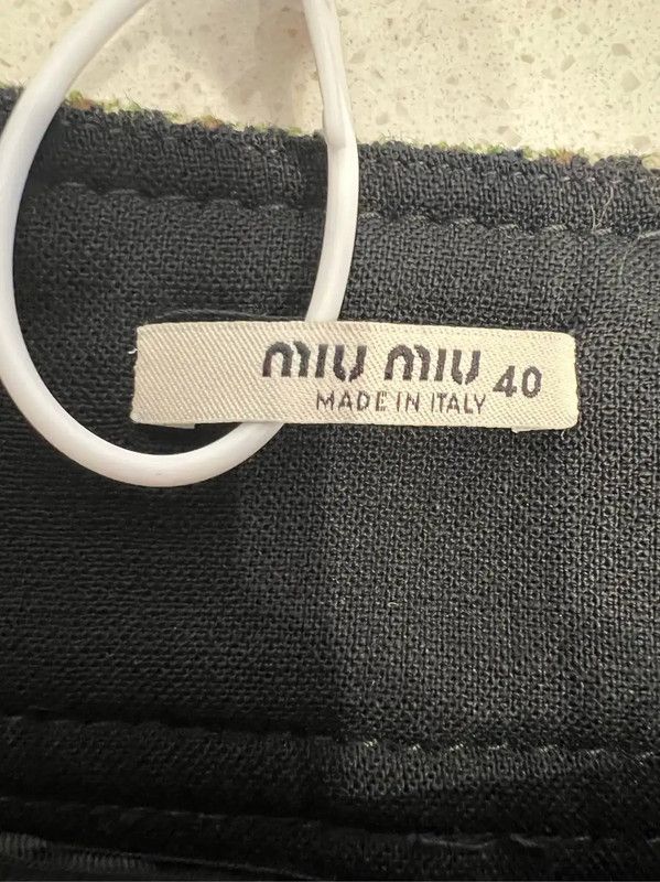 Miu Miu Miu Miu White Cotton Women's Skirt 0089 Size 23" - 3 Thumbnail
