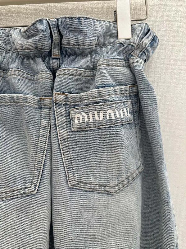 Miu Miu Miu Miu Denim A-Line Skirt in Light Blue 0089 Size 23" - 6 Thumbnail