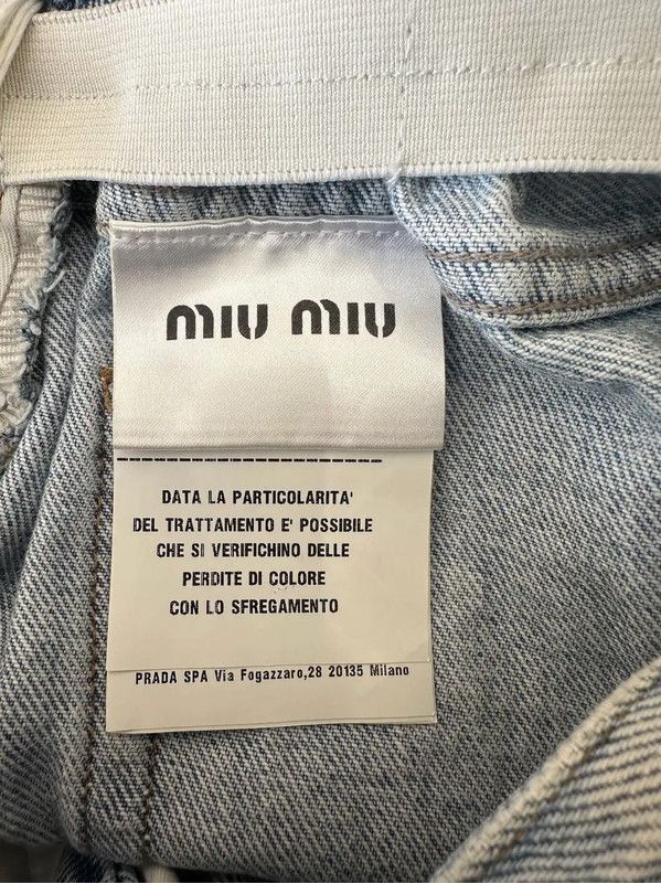 Miu Miu Miu Miu Denim A-Line Skirt in Light Blue 0089 Size 23" - 8 Thumbnail