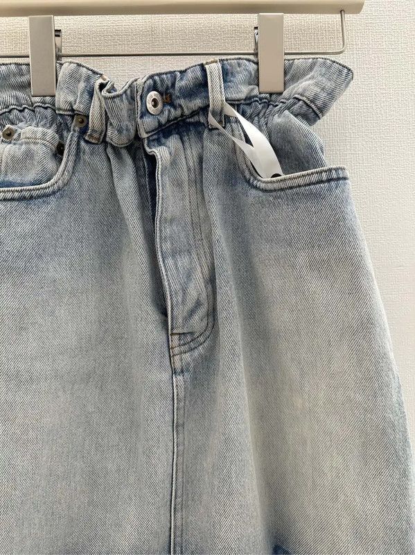 Miu Miu Miu Miu Denim A-Line Skirt in Light Blue 0089 Size 23" - 3 Thumbnail