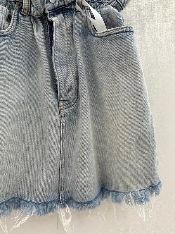 Miu Miu Miu Miu Denim A-Line Skirt in Light Blue 0089 Size 23" - 4 Thumbnail