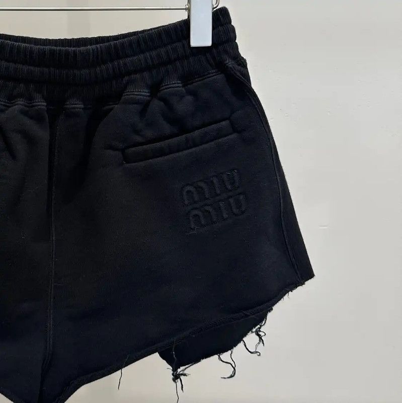 Miu Miu Miu Miu Black Casual Cotton Shorts for Women 0089 Size 23" - 5 Thumbnail