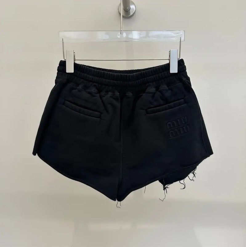 Miu Miu Miu Miu Black Casual Cotton Shorts for Women 0089 Size 23" - 4 Thumbnail