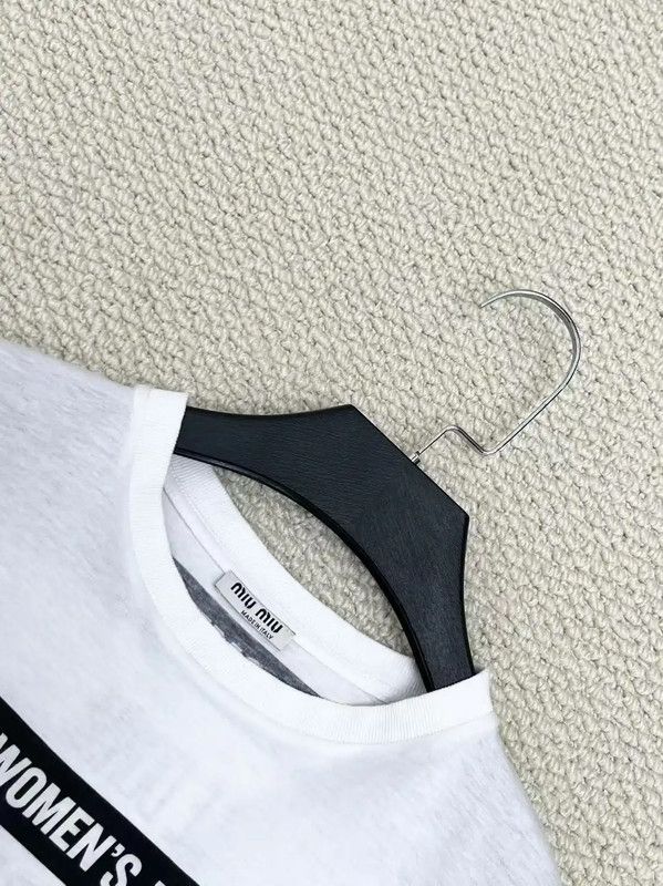 Miu Miu Miu Miu Women’s Tales White Cotton T-Shirt 0089 Size XS / US 0-2 / IT 36-38 - 3 Thumbnail