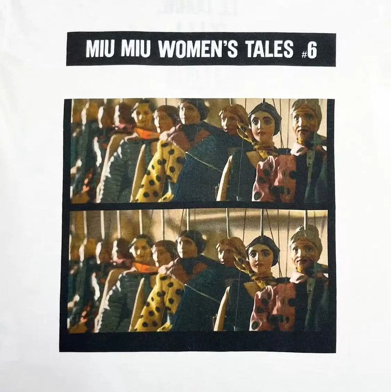 Miu Miu Miu Miu Women’s Tales White Cotton T-Shirt 0089 Size XS / US 0-2 / IT 36-38 - 4 Thumbnail