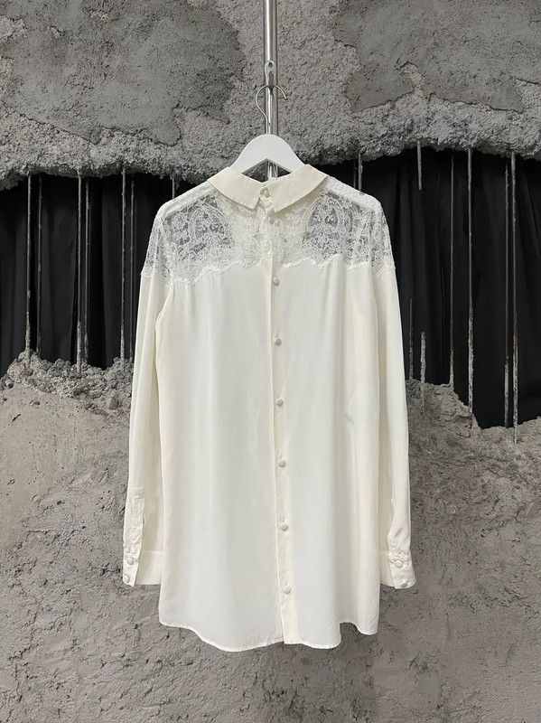 Miu Miu Miu Miu White Long Sleeve T-Shirt for Women 0089 Size ONE SIZE - 2 Thumbnail
