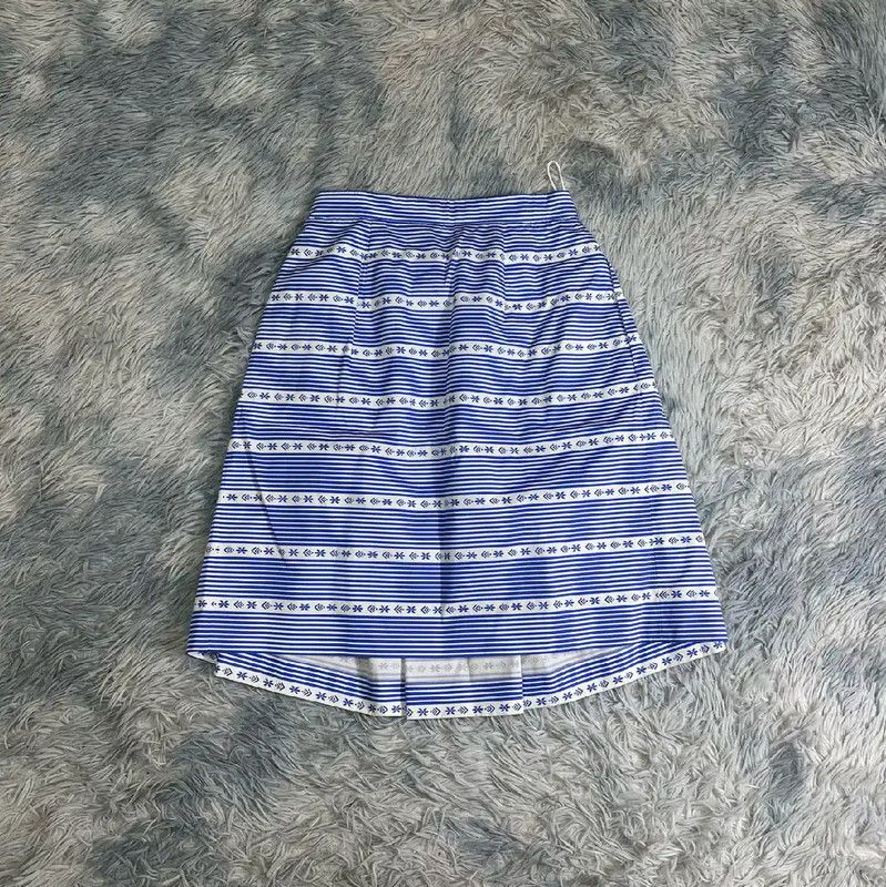Miu Miu Miu Miu Light Blue Cotton Skirt 0089 Size 23" - 2 Thumbnail