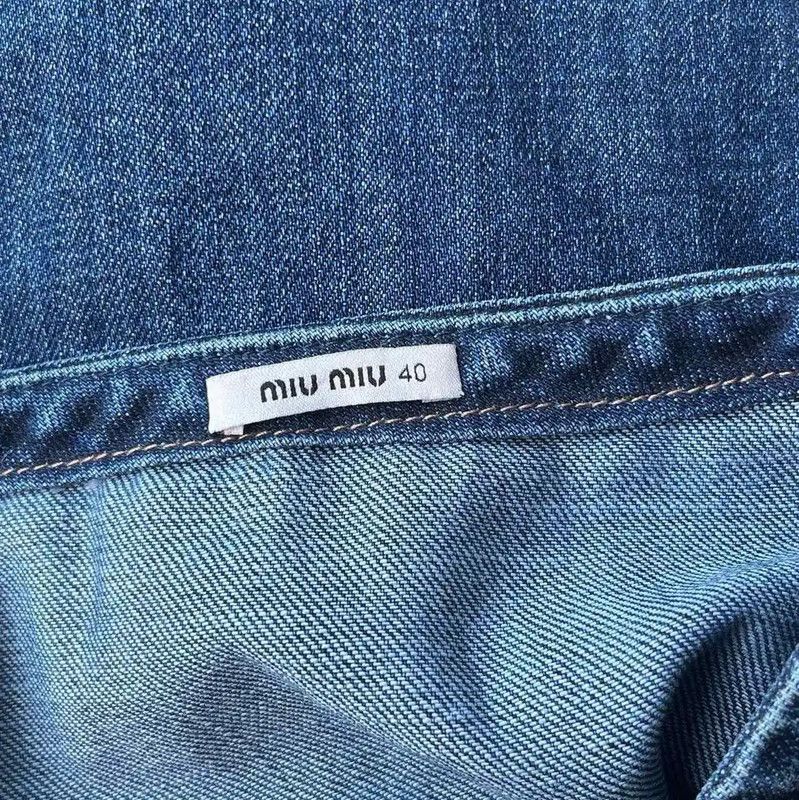 Miu Miu Miu Miu Dark Blue Cotton Women’s Shorts 0089 Size 23" - 2 Thumbnail