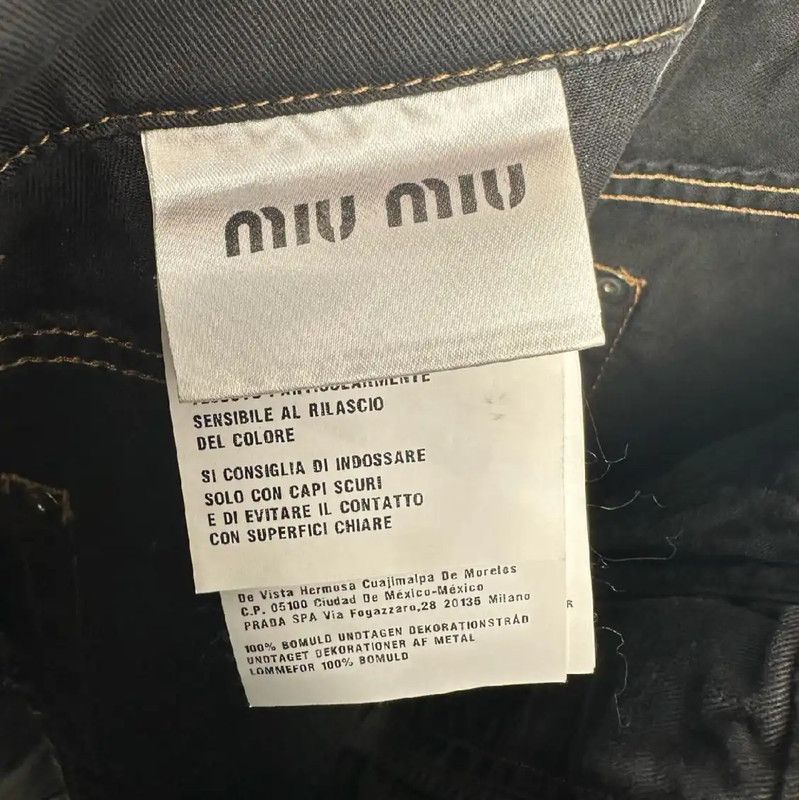 Miu Miu Miu Miu Black Cotton Women’s Shorts XS 0089 Size 22" - 5 Thumbnail