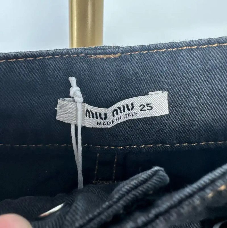 Miu Miu Miu Miu Black Cotton Women’s Shorts XS 0089 Size 22" - 4 Thumbnail