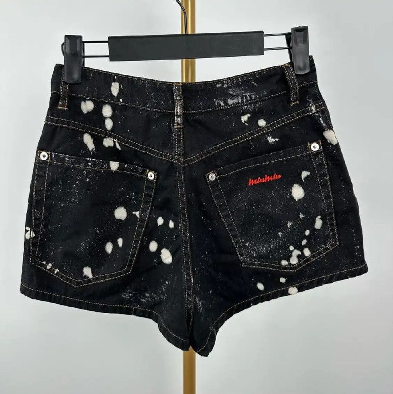 Miu Miu Miu Miu Black Cotton Women’s Shorts XS 0089 Size 22" - 2 Thumbnail
