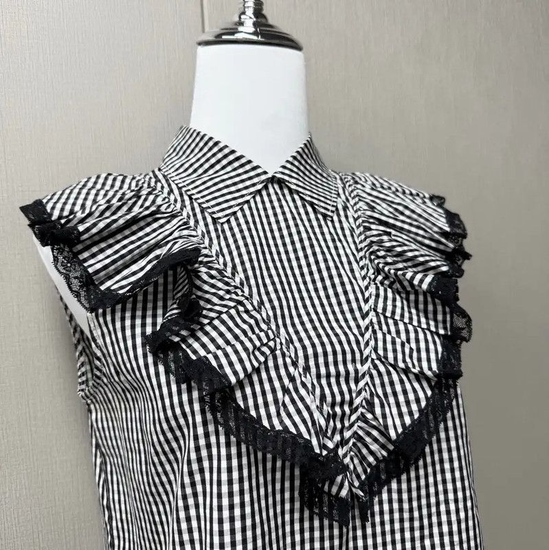 Miu Miu Miu Miu Sleeveless Checkered Blouse for Summer 0089 Size XS / US 0-2 / IT 36-38 - 3 Thumbnail