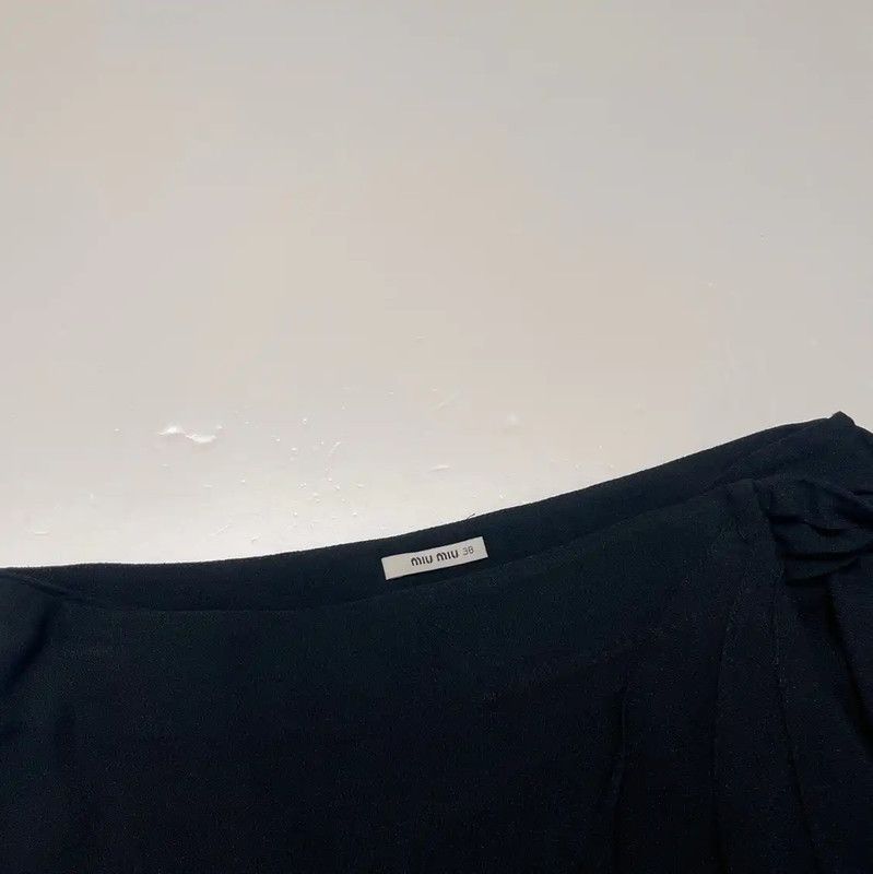 Miu Miu Miu Miu Summer Black Short Skirt 0089 Size 23" - 3 Thumbnail