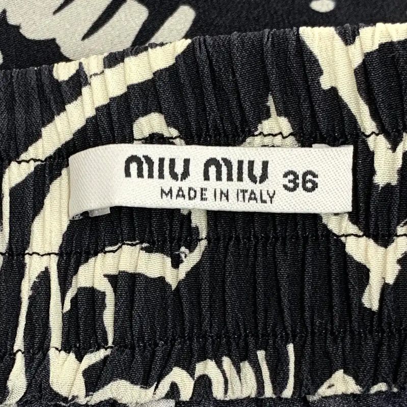 Miu Miu Miu Miu Black Silk Women's Midi Skirt 0089 Size 23" - 5 Thumbnail