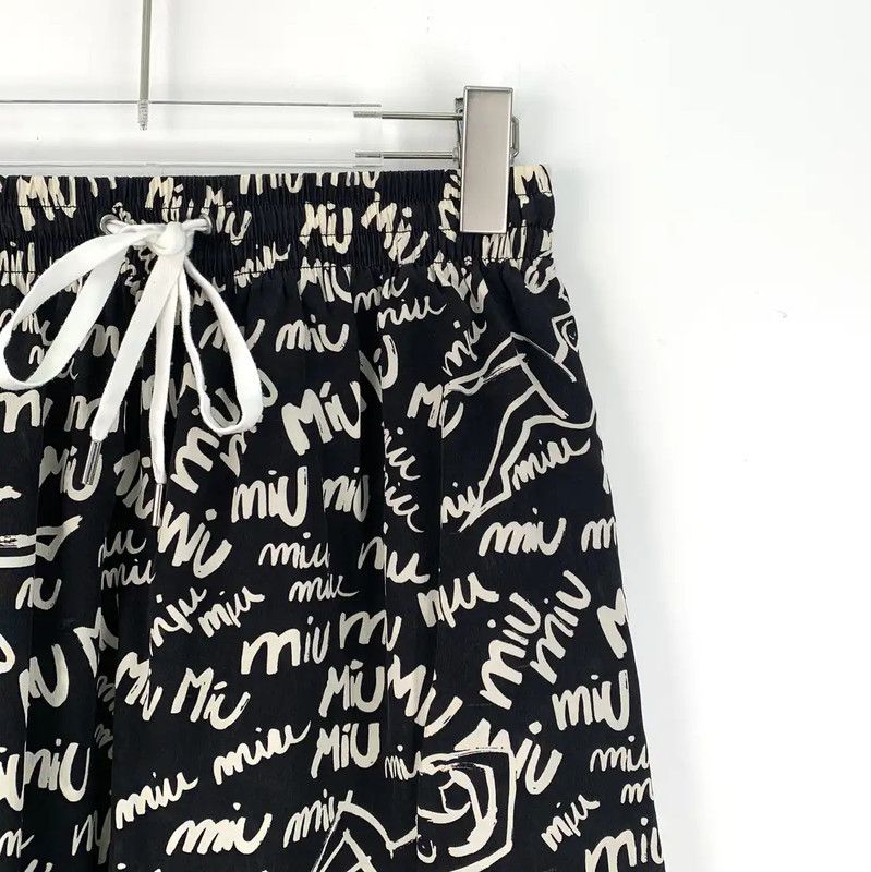 Miu Miu Miu Miu Black Silk Women's Midi Skirt 0089 Size 23" - 3 Thumbnail