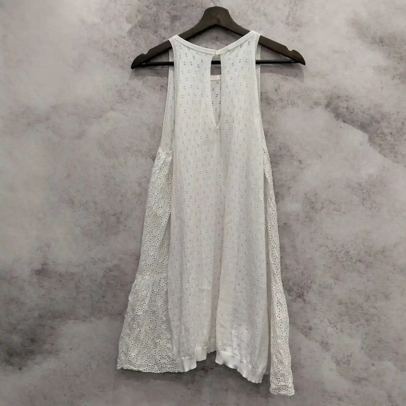 Miu Miu Miu Miu Summer White Cotton Dress 0089 Size L / US 10 / IT 46 - 2 Thumbnail