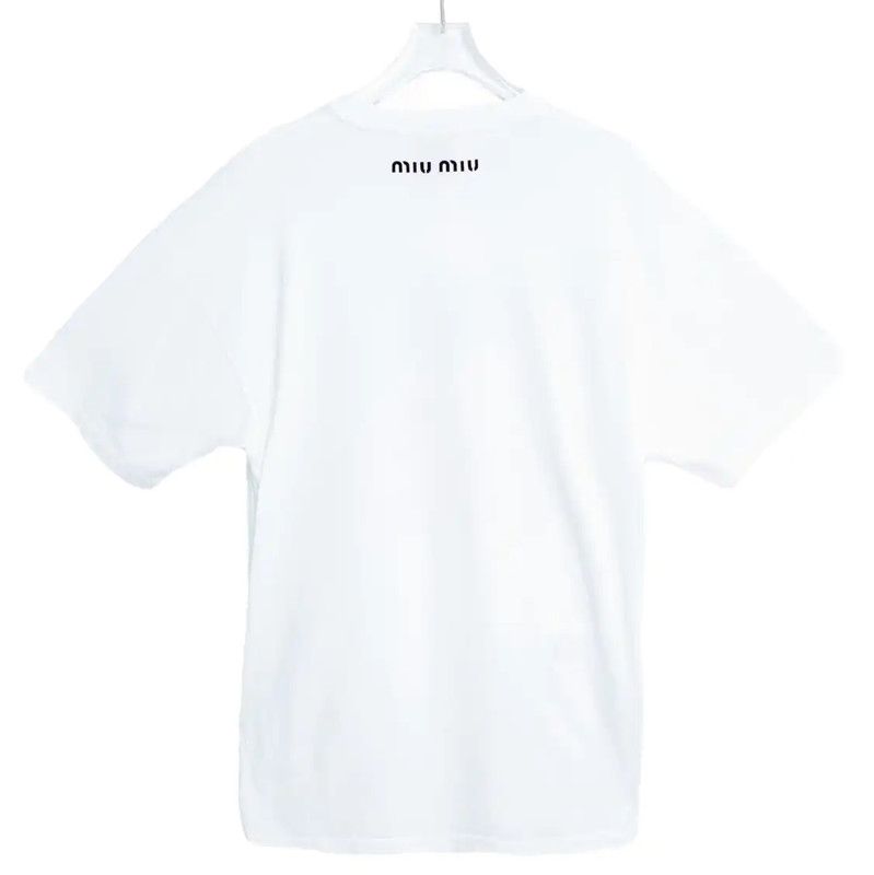 Miu Miu Miu Miu White Cotton XS T-Shirt with Mickey Mouse 0089 Size XS / US 0-2 / IT 36-38 - 2 Thumbnail