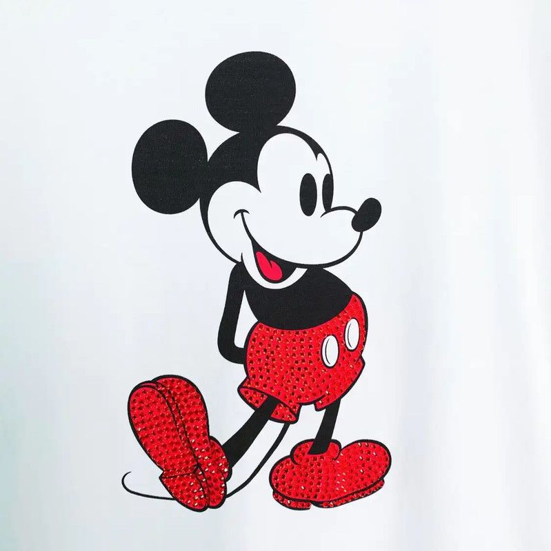 Miu Miu Miu Miu White Cotton XS T-Shirt with Mickey Mouse 0089 Size XS / US 0-2 / IT 36-38 - 6 Thumbnail