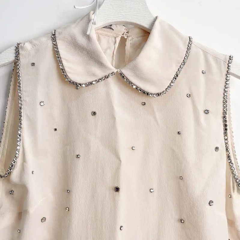 Miu Miu Miu Miu Pale Pink Women's Shirt 0089 Size S / US 4 / IT 40 - 3 Thumbnail