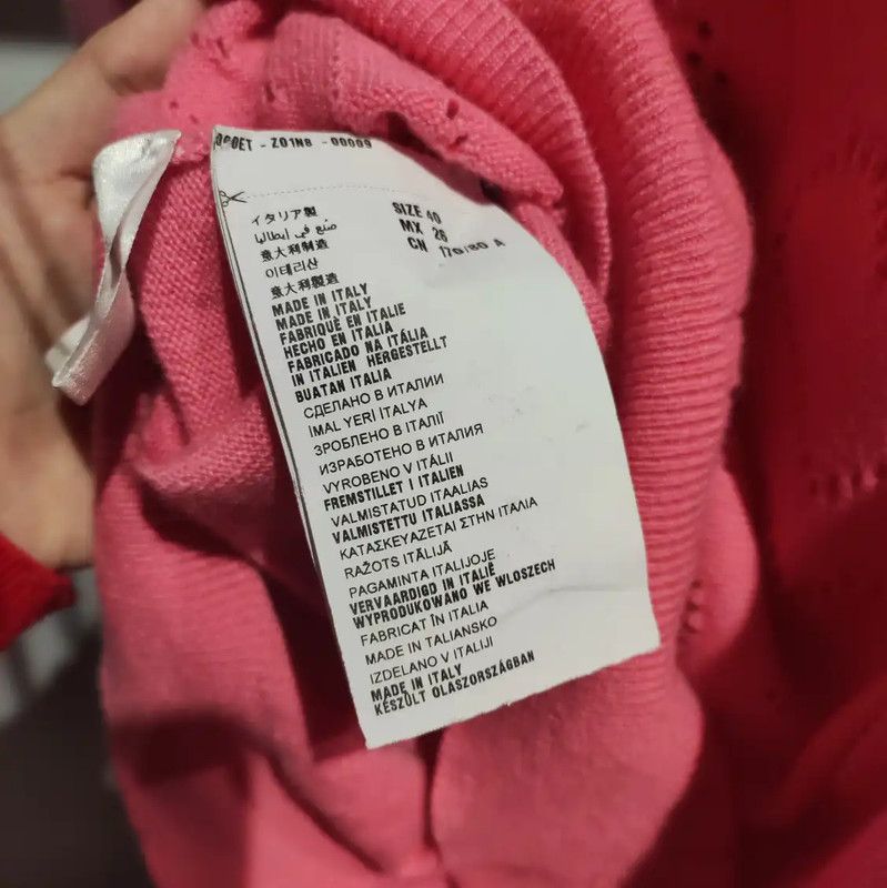 Miu Miu Miu Miu Pink Cashmere Heart Pattern Pullover 0089 Size L / US 10 / IT 46 - 8 Thumbnail