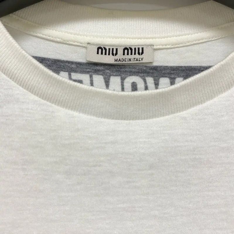 Miu Miu Miu Miu Women's Tales Graphic Cotton T-Shirt 0089 Size S / US 4 / IT 40 - 2 Thumbnail