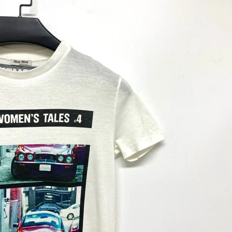 Miu Miu Miu Miu Women's Tales Graphic Cotton T-Shirt 0089 Size S / US 4 / IT 40 - 6 Thumbnail