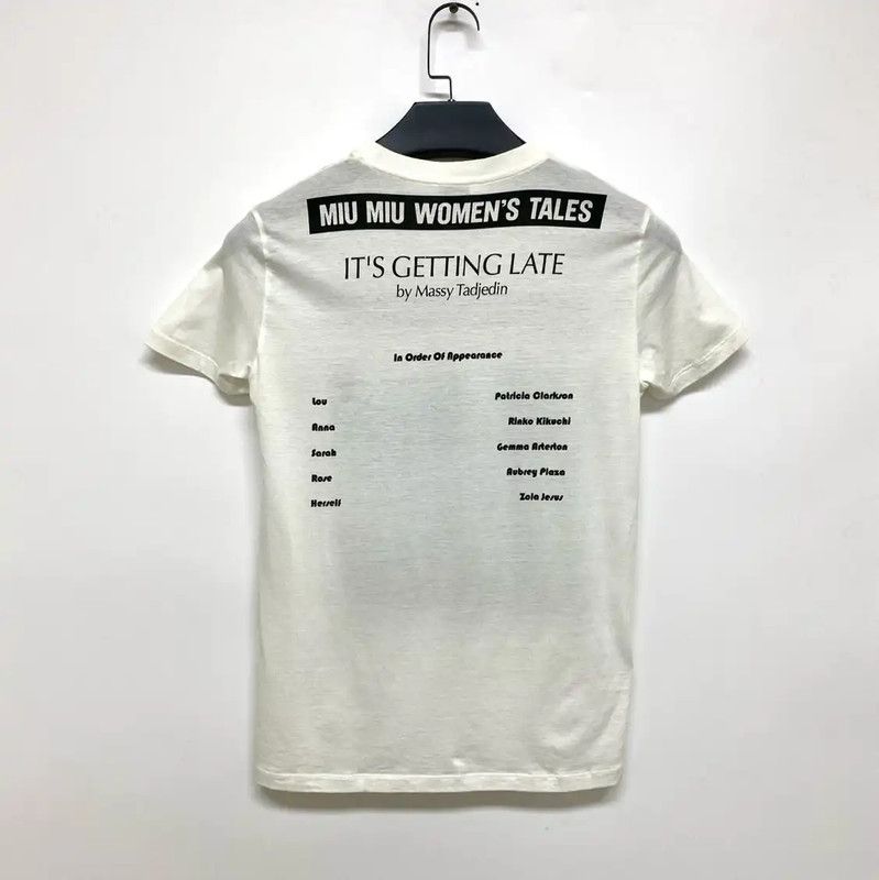 Miu Miu Miu Miu Women's Tales Graphic Cotton T-Shirt 0089 Size S / US 4 / IT 40 - 8 Thumbnail