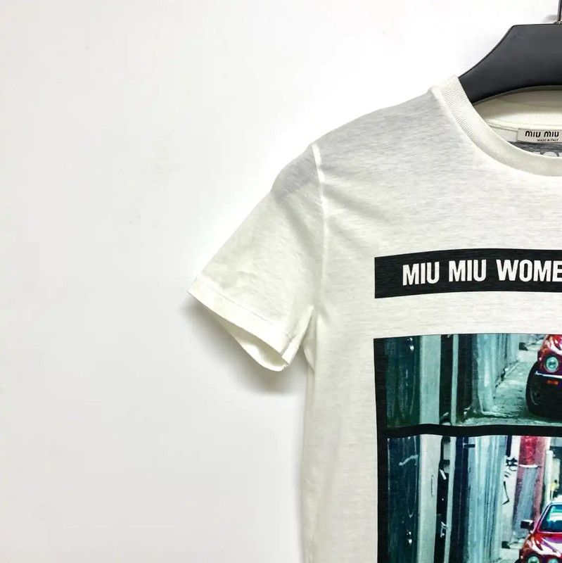 Miu Miu Miu Miu Women's Tales Graphic Cotton T-Shirt 0089 Size S / US 4 / IT 40 - 5 Thumbnail