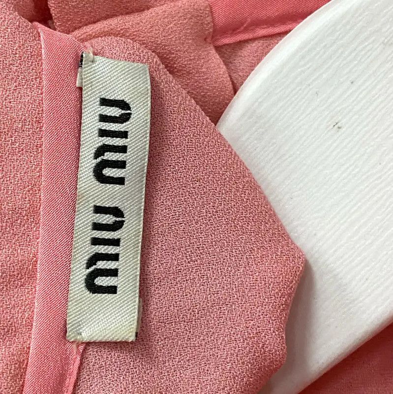Miu Miu Miu Miu Summer Pink Dress with Beaded Collar 0089 Size ONE SIZE - 6 Thumbnail
