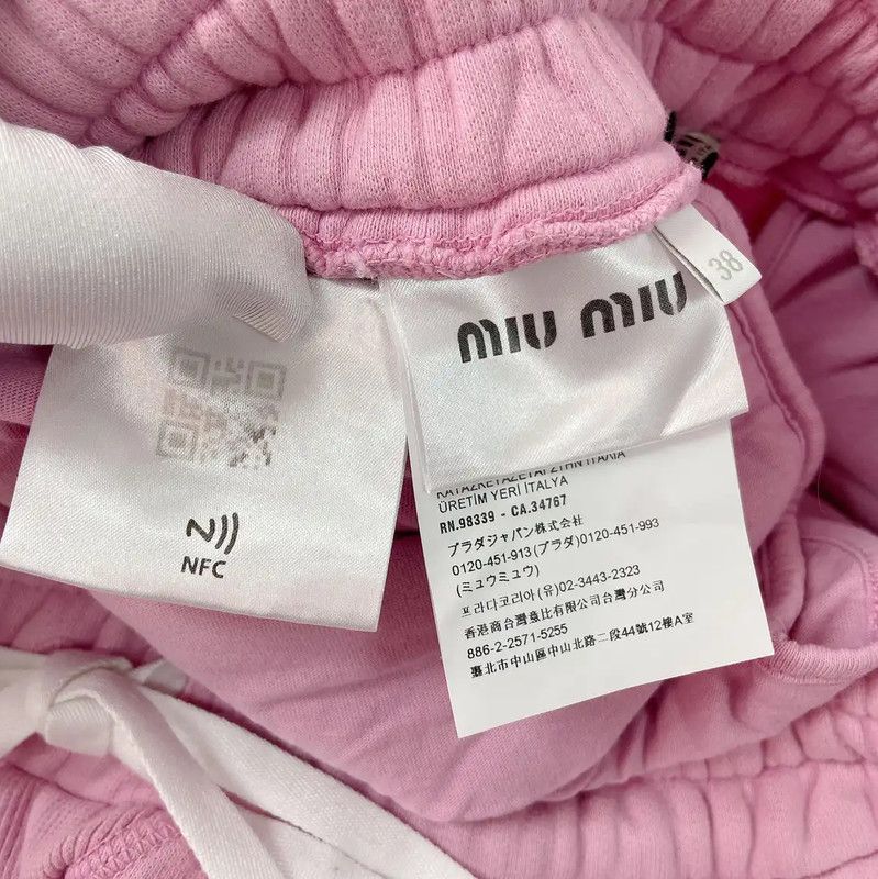 Miu Miu Miu Miu Pink Cotton Casual Pants for Women 0089 Size 23" - 7 Thumbnail