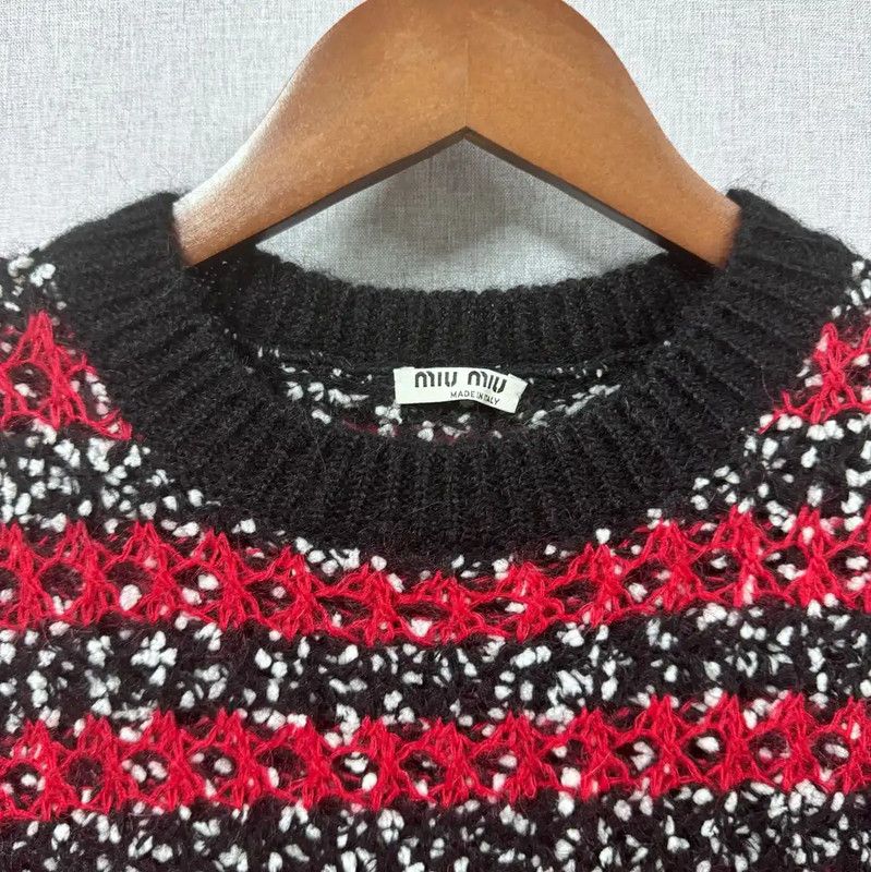 Miu Miu Miu Miu Colorful Wool Women’s T-Shirt 0089 Size ONE SIZE - 4 Thumbnail