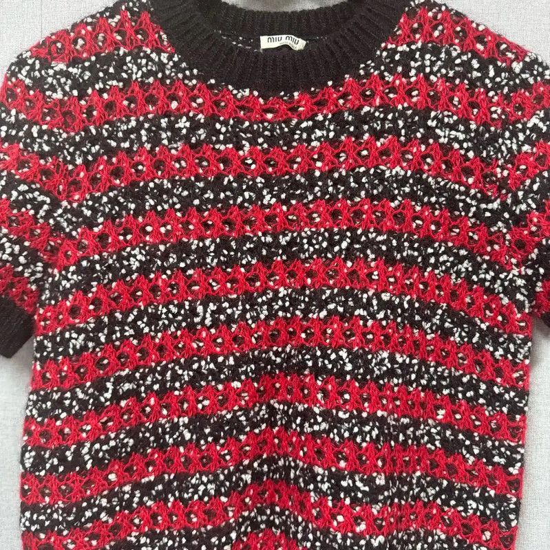 Miu Miu Miu Miu Colorful Wool Women’s T-Shirt 0089 Size ONE SIZE - 3 Thumbnail