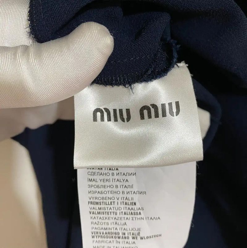 Miu Miu Miu Miu A-Line Dress in Dark Blue 0089 Size M / US 6-8 / IT 42-44 - 9 Thumbnail