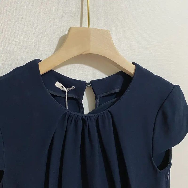 Miu Miu Miu Miu A-Line Dress in Dark Blue 0089 Size M / US 6-8 / IT 42-44 - 4 Thumbnail