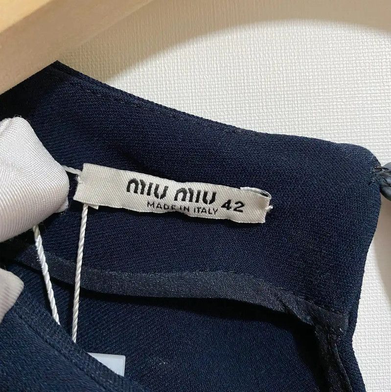 Miu Miu Miu Miu A-Line Dress in Dark Blue 0089 Size M / US 6-8 / IT 42-44 - 6 Thumbnail
