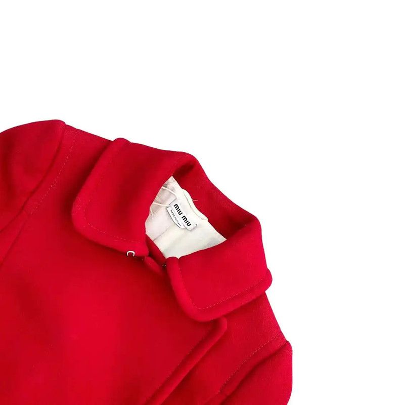 Miu Miu Miu Miu Red Women’s Jacket 0089 Size ONE SIZE - 3 Thumbnail