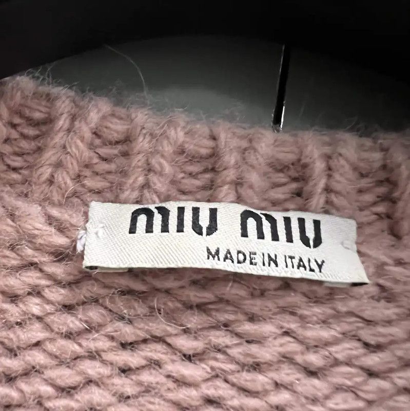 Miu Miu Miu Miu Pink Wool Long Sleeve Sweater 0089 Size ONE SIZE - 2 Thumbnail