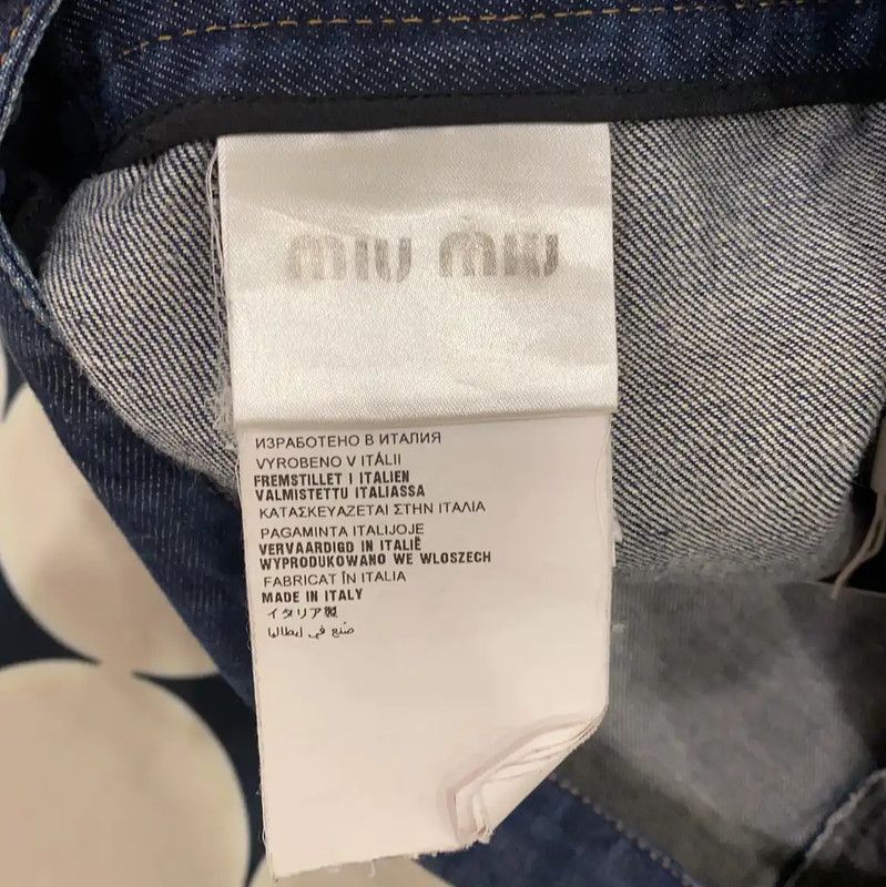 Miu Miu Miu Miu Light Blue Ruffled Cotton Skirt 0089 Size 23" - 5 Thumbnail
