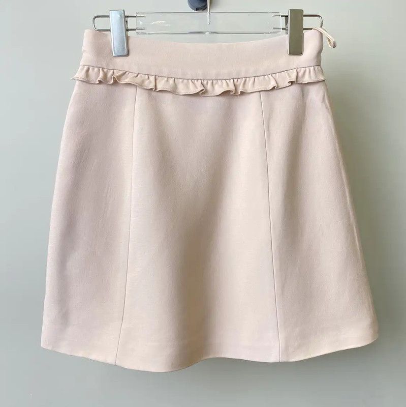 Miu Miu Miu Miu Pink Cotton Women's Skirt 0089 Size 23" - 2 Thumbnail