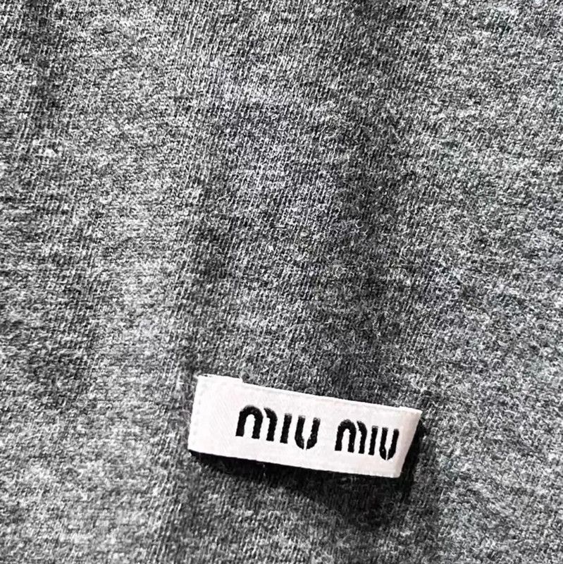 Miu Miu Miu Miu Gray Cotton T-Shirt with Minnie Mouse 0089 Size XS / US 0-2 / IT 36-38 - 4 Thumbnail