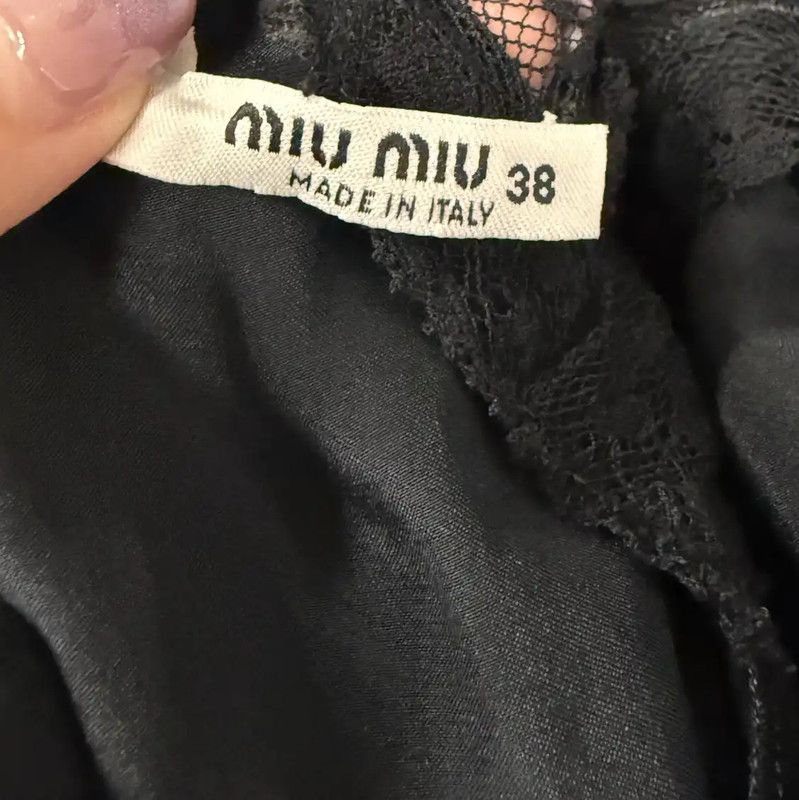 Miu Miu Miu Miu Black Cotton Dress Size S 0089 Size S / US 4 / IT 40 - 4 Thumbnail