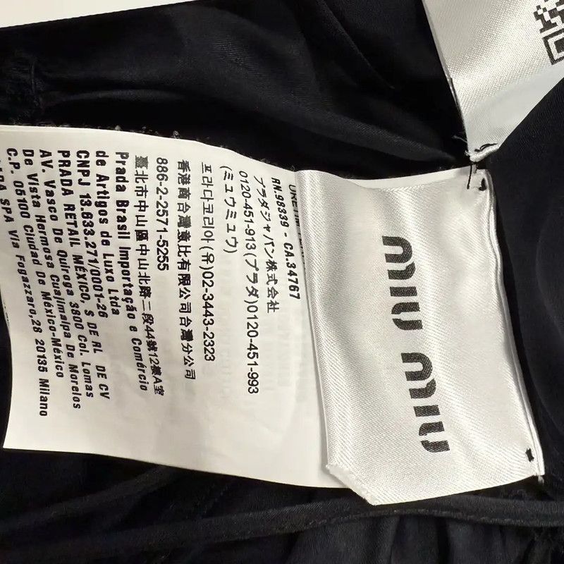 Miu Miu Miu Miu Black Cotton Dress Size S 0089 Size S / US 4 / IT 40 - 5 Thumbnail