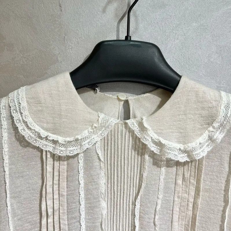 Miu Miu Miu Miu Cream Cashmere Knit Sweater 0089 Size M / US 6-8 / IT 42-44 - 2 Thumbnail
