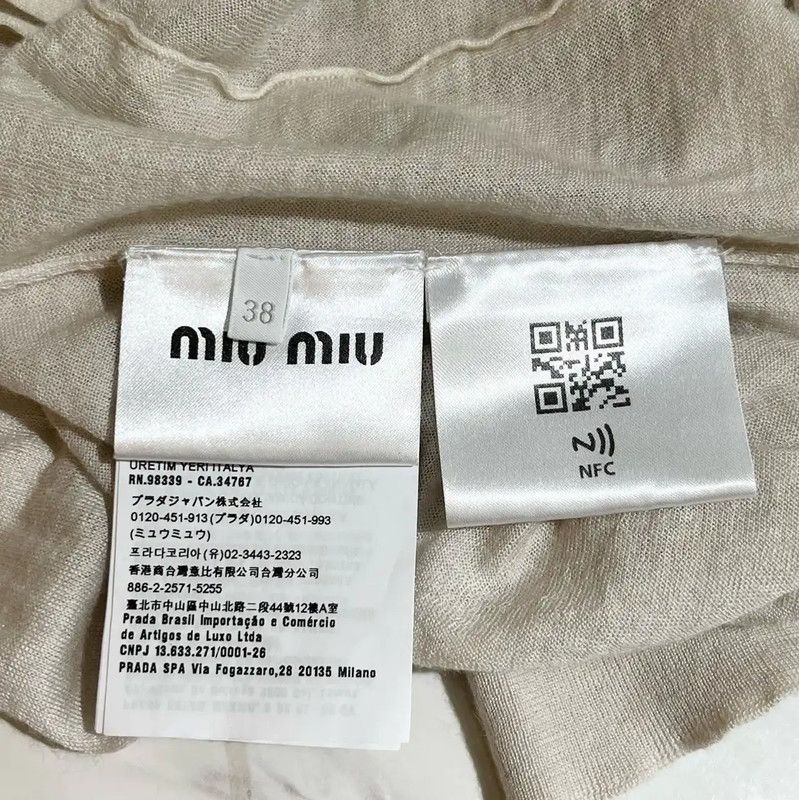 Miu Miu Miu Miu Cream Cashmere Knit Sweater 0089 Size M / US 6-8 / IT 42-44 - 5 Thumbnail
