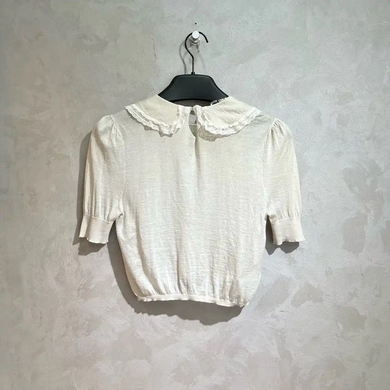 Miu Miu Miu Miu Cream Cashmere Knit Sweater 0089 Size M / US 6-8 / IT 42-44 - 3 Thumbnail
